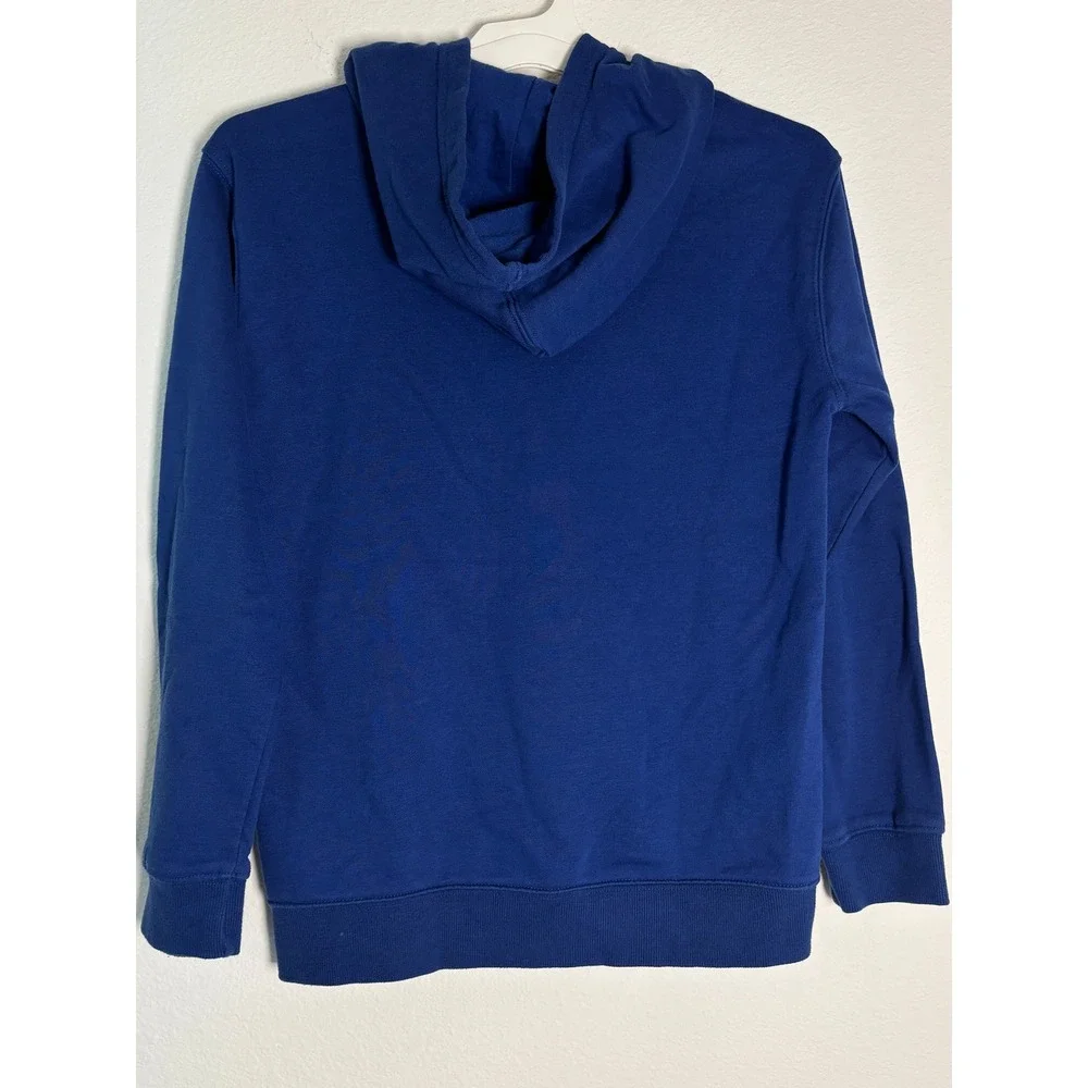 Champion Boys Blue Pullover Hoodie Script Logo Fleece‎ Sweatshirt Large 14/16